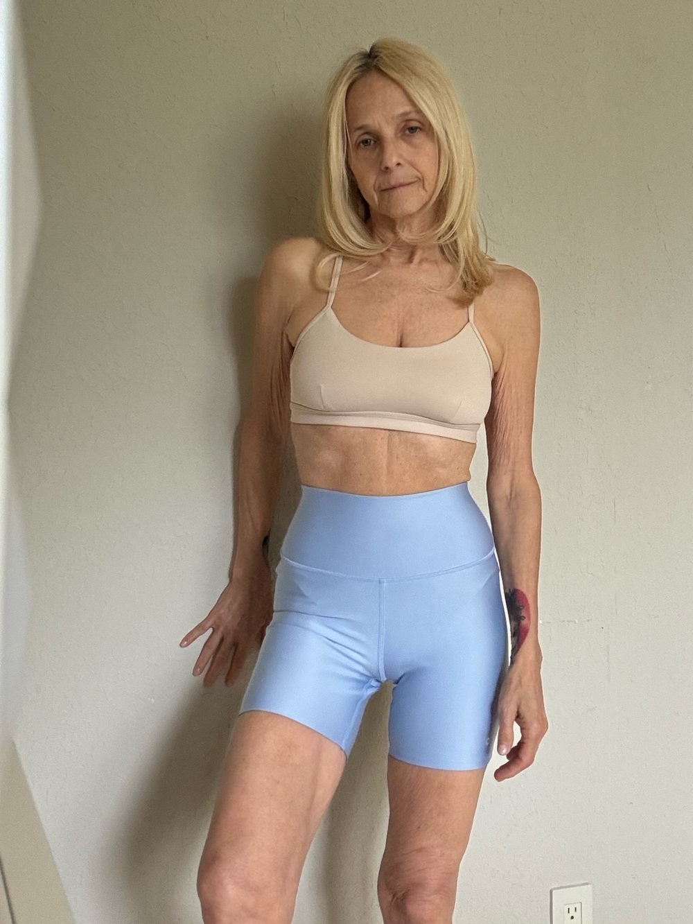 #ALO Yoga High-Rise Light Blue Bike #airlift Shorts